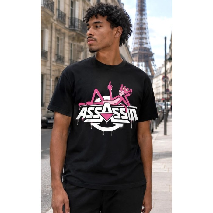 T-shirt AS Pink Panther (Noir)
